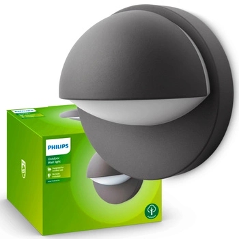 Zahradní lampa LED nástěnná lampa ČERVEN myGarden E27 IP44 kulatá antracitová PHILIPS