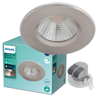 LED halogenové svítidlo DIVE 5,5W 2700K 350lm IP65 kulaté saténové stmívatelné PHILIPS