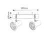 Nástěnné svítidlo LED GU10 15W 860lm 4000K White Modern Steve 5498 Rabalux