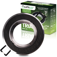 Halogenové stropní svítidlo pod omítku Kulaté pohyblivé svítidlo GU10 MR16 černé TRIAM LUMILED