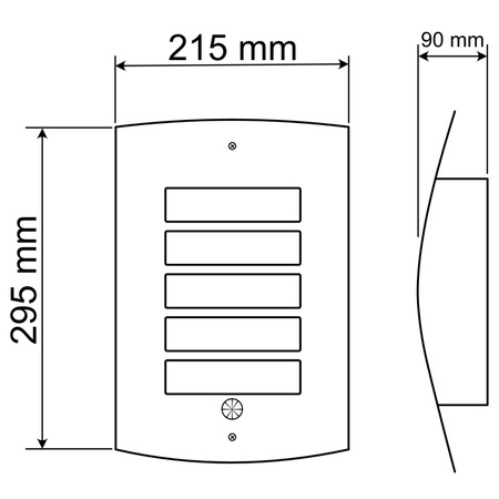Zahradní nástěnná lampa. venkovní E27. s pohybovým a soumrakovým senzorem
