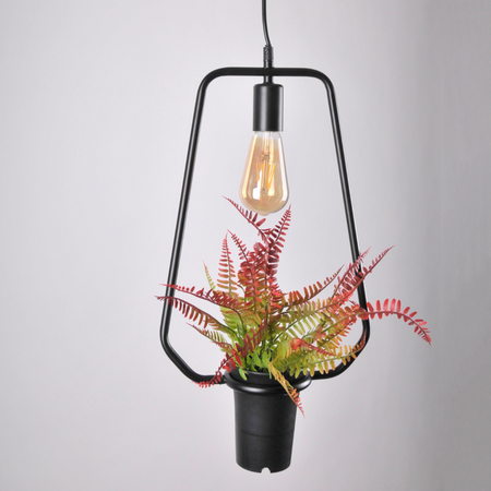 IL MIO SOREN dekorativní závěsné stropní svítidlo černé E27 s květinou GOLDLUX (Polux)