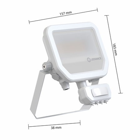 LED reflektor 17W 2400lm 4000K IP65 bílý se senzorem pohybu LEDVANCE Floodlight
