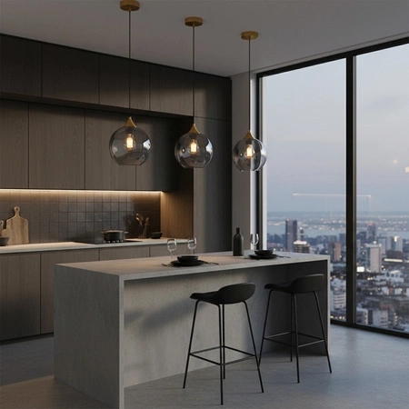 Stropní závěsné svítidlo E27 Zlatá šedá Damar Sanico Goldlux