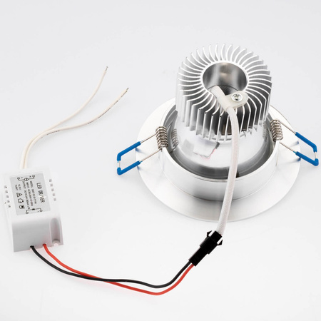 Stropní svítidlo 7W zapuštěné LED DOWNLIGHT DEEP kulaté 4000K 560lm stříbrná