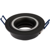 Halogenová Podhledové svítidlo GU10, Stálá Kulatá Černá TRIBUS LUMILED