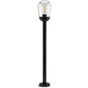Venkovní zahradní lampa E27, LED sloupek 100cm Černá OVALIS LUMILED