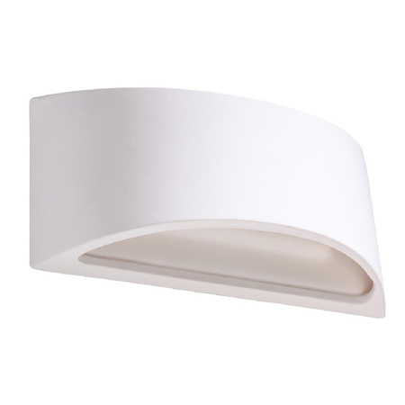 LED nástěnné svítidlo VIXEN G9 Nástěnné svítidlo půlkruhové keramické bílé SOLLUX