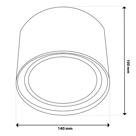Povrchová montáž HALOGEN SPOT TUBA Movable GU10 AR111 Round White 100mm TELES LUMILED