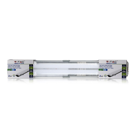 Hermetické. prachotěsné svítidlo 120 CM IP65 + 2x18W LED zářivka 4000K VT-12023 V-TAC