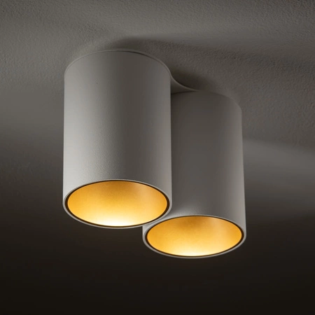 EYE TONE II Plafondová lampa 7665 Nowodvorski Bílo-zlatá 2xGU10 Stropní bodová lampa Moderní