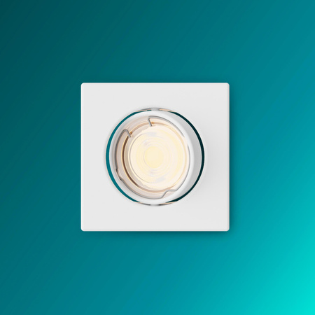 LED GU10 zapuštěná pod omítku hliníková čtvercová bílá Peridot Philips