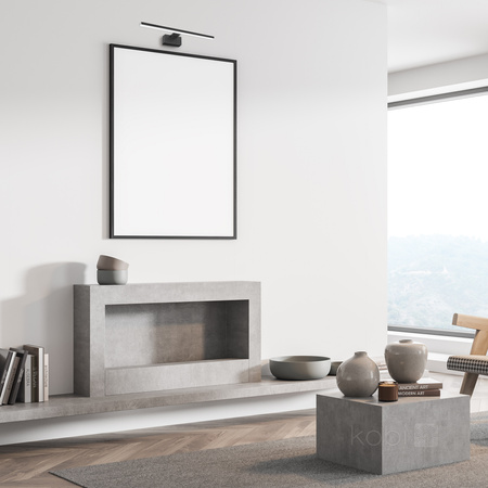 Venkovní nástěnné svítidlo LED 10W 700lm 4000K neutrální bílá IP44 Black Lumireflect Kobi