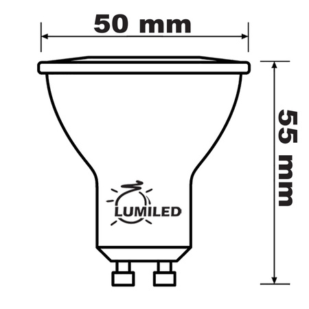 Halogenová svítidlo GU10, TUBA SPOT Nastavitelná Kulatá Černá 20mm MIDI + LED GU10, 6W 3000K LUMILED