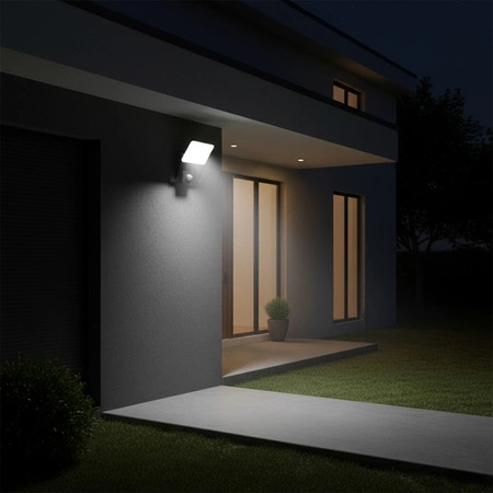 LED reflektor 30W 2700lm 4000K neutrální 120° černý IP65 mléčný Sanico Goldlux