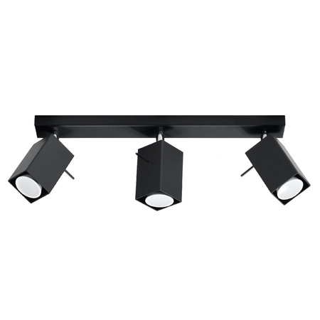 Svítidlo pro povrchovou montáž MERIDA 3 3xGU10 Reflektor halogenový pohyblivý minimalistický černý SOLLUX