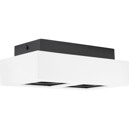 Svítidlo HALOGEN pro povrchovou montáž Pohyblivé 2x GU10 Obdélníkové bílé 85mm NEMO