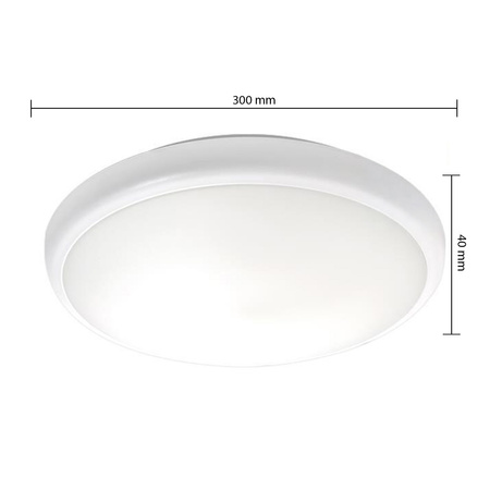 Plafond LED stropní svítidlo do koupelny Povrchová montáž 22W 2200lm 4000K Neutrální 120° kulatá bílá IP65 Midas Masterled