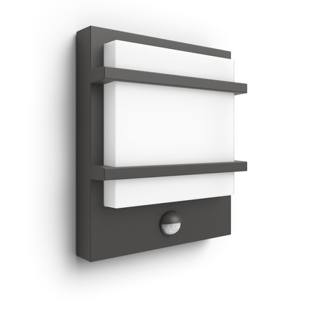 Zahradní lampa LED nástěnná lampa PETRONIA IR myGarden 12W 2700K IP44 se senzorem pohybu antracit PHILIPS