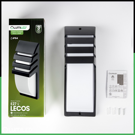 Zahradní nástěnná lampa E27, 35cm LECOS LUMILED