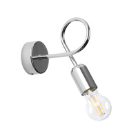 Nástěnné svítidlo LOOP E27 Chrome Industrial SOLLUX