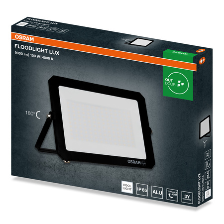 LED reflektor Halogenový venkovní reflektor 100W 4000K 9000lm IP65 FLOODLIGHT LUX OSRAM