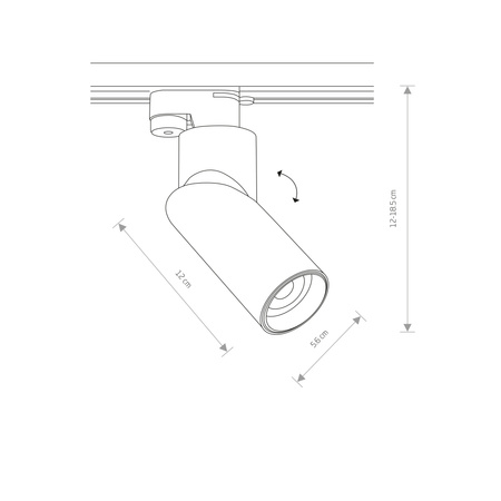 Přípojnicové bodové svítidlo 1 fáze GU10 černá Moderní INDIA PROFIL 7657 Nowodvorski