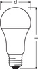 LED žárovka A60 E27 10W = 75W 1055lm 3000K teplá bílá 180° Classic Ledvance