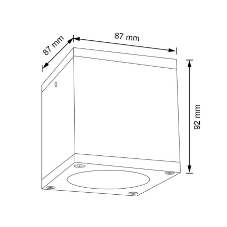 GU10 Black IP54 Morris Sanico Goldlux Venkovní bodové stropní svítidlo