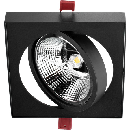 Podhledové svítidlo GU10, AR111 Nastavitelná Čtvercová Černá 14.5cm CARPI LUMILED