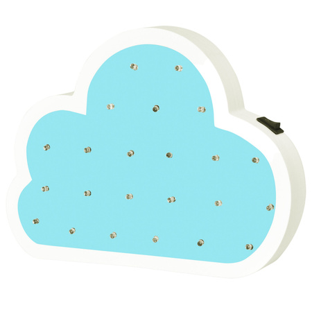 Dřevěná noční lampa dekorativní CLOUD LED Teplá bílá modrá GOLDLUX (Polux) lampa pro děti