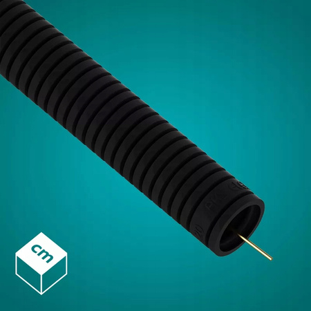 Vlnitá trubka RKGS 20mm 750N Trubka s dálkovým ovládáním pro ochranu kabelu 50m Černá AKS ZIELONKA