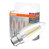 3x LED žárovka B35 Candle B22d 4W = 40W 470lm 2700K Warm 300° BASE Osram