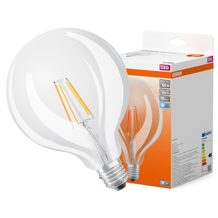 LED žárovka G125 Sphere E27 7W = 60W 806lm 4000K Neutral 300° Retrofit Filament CLASSIC Osram