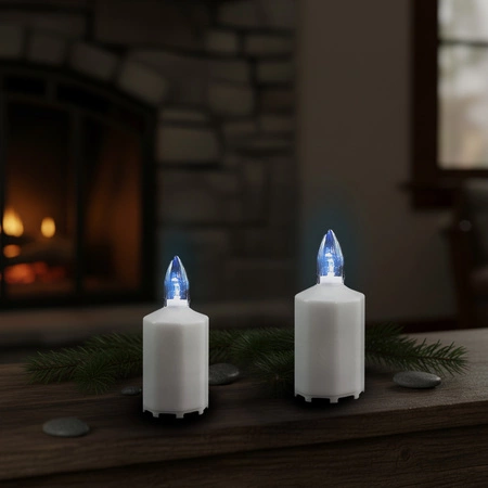 Sada 15x náplň do elektrické svíčky LED + 2 baterie R6 bílá