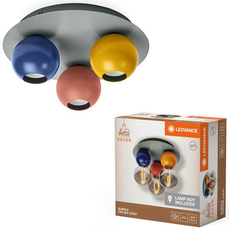 Povrchová dekorativní stropní lampa E27 Vícebarevný dekor Ledvance