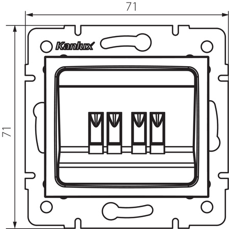Audio Audio zásuvka Double Square Graphite LOGI Kanlux