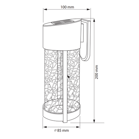 Nástěnné svítidlo LED Solar Garden Lamp 4000K IP44 Twilight Sensor