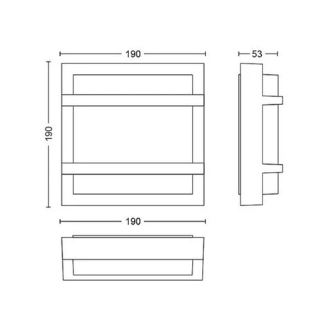 Zahradní nástěnná LED lampa PETRONIA 12W 4000K antracit PHILIPS