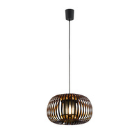 ROYAS BLACK/GOLD Závěsné stropní svítidlo černé a zlaté moderní E27 6295 TK Lighting