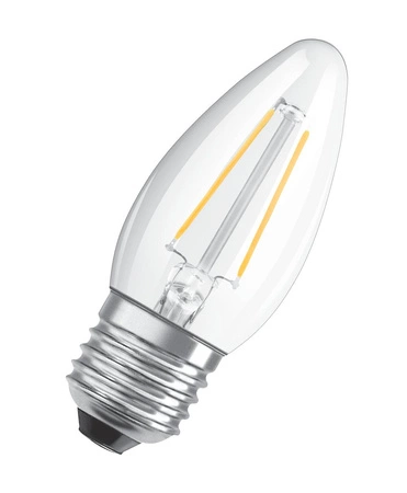 LED žárovka E27 B35 CL 4.8W = 40W 470lm 2700K Teplá bílá 300° OSRAM SUPERSTAR vlákno Stmívatelné