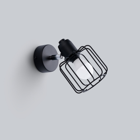 Nástěnné svítidlo BELUCI 1 E14 černé Moderní SOLLUX