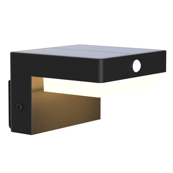 Venkovní solární nástěnná lampa LED 4000K Neutrální zahradní fasádní lampa se senzorem pohybu USB-C
