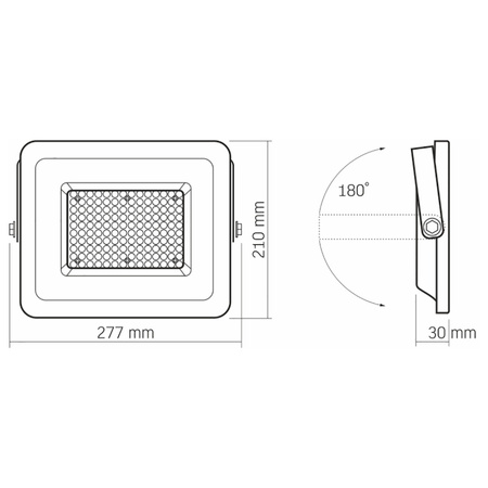 Reflektor LED 100W 9000lm 5000K IP65 Bílá VIDEO LUCA
