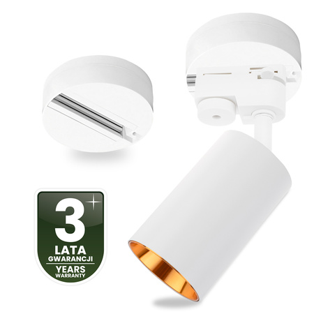 LUMILED HUMA RAIL SET WHITE + SAGI RAIL SPOTLIGHT WHITE-GOLD