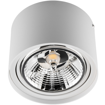 Povrchová montáž HALOGEN SPOT TUBA Movable GU10 AR111 Round White 100mm TELES LUMILED
