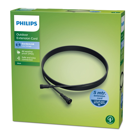 GardenLink IP65 propojovací kabel 5m prodlužovací kabel černý PHILIPS