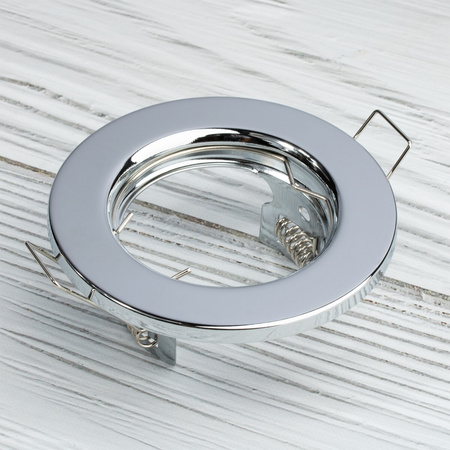 Halogenová Podhledové svítidlo GU10, MR16 Stálá Kulatá Chrom Plech LUMILED