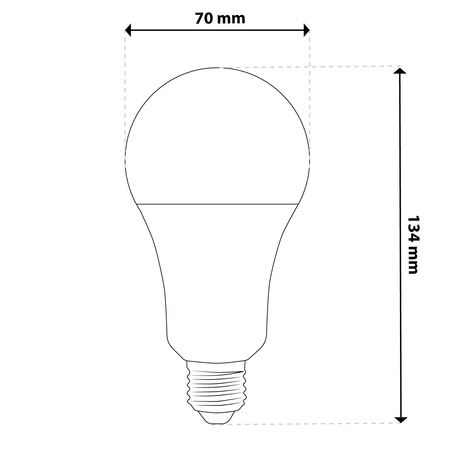LED žárovka E27 A70 18W = 150W 2430lm 6500K studená bílá 260° LUMILED