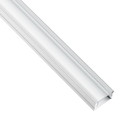 Eloxovaný hliníkový profil pro LED KM35 Silver Přisazená 2m + průhledný kryt + koncovky